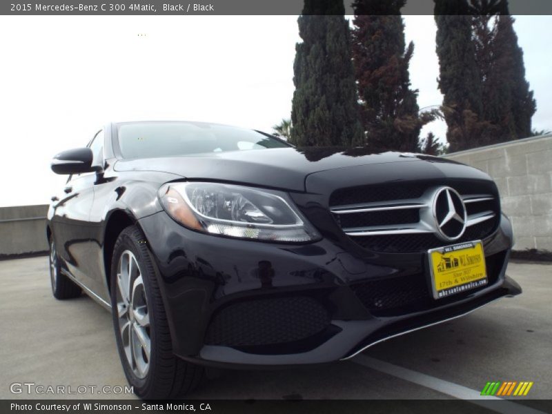 Black / Black 2015 Mercedes-Benz C 300 4Matic
