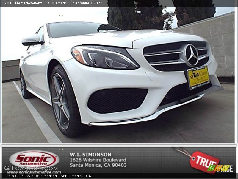 Polar White / Black 2015 Mercedes-Benz C 300 4Matic