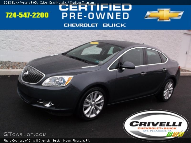 Cyber Gray Metallic / Medium Titanium 2013 Buick Verano FWD