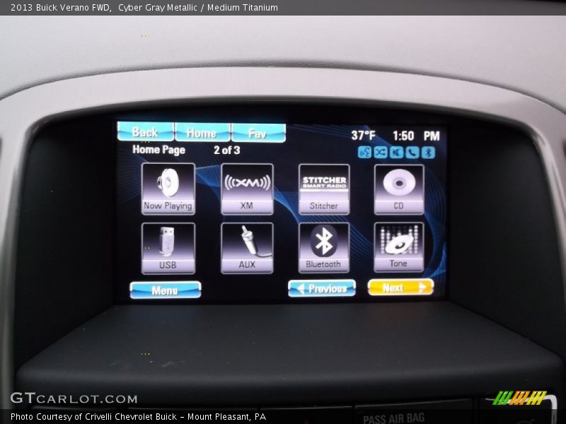 Cyber Gray Metallic / Medium Titanium 2013 Buick Verano FWD