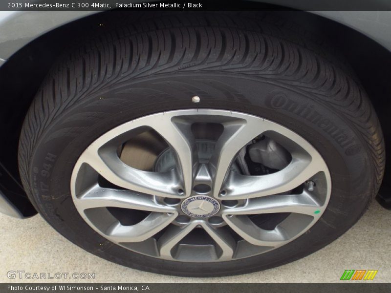 Paladium Silver Metallic / Black 2015 Mercedes-Benz C 300 4Matic