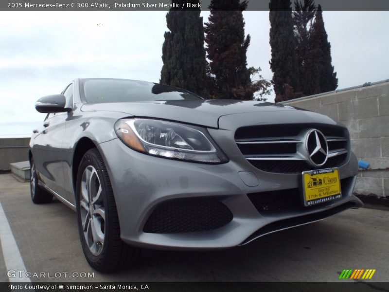 Paladium Silver Metallic / Black 2015 Mercedes-Benz C 300 4Matic