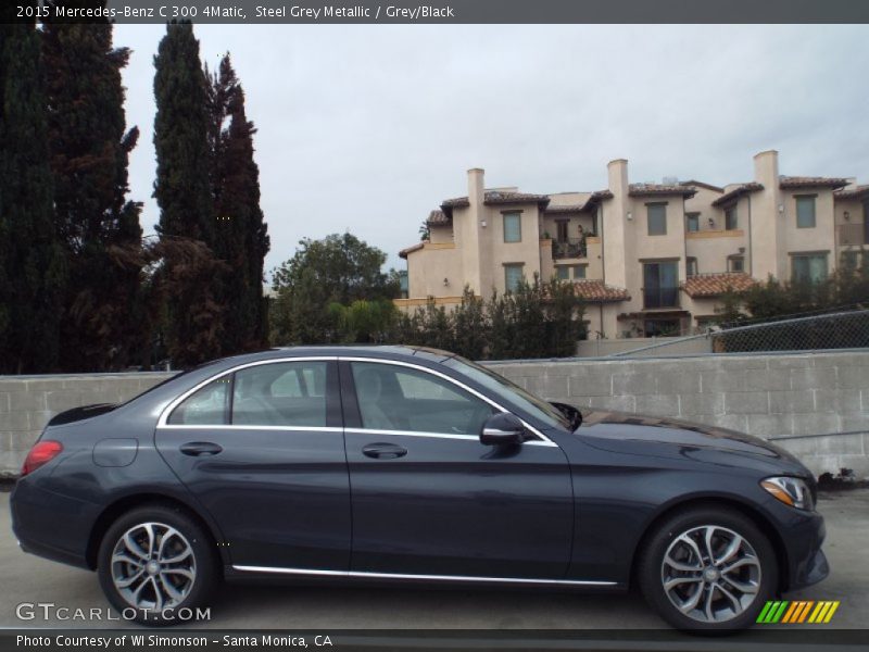 Steel Grey Metallic / Grey/Black 2015 Mercedes-Benz C 300 4Matic