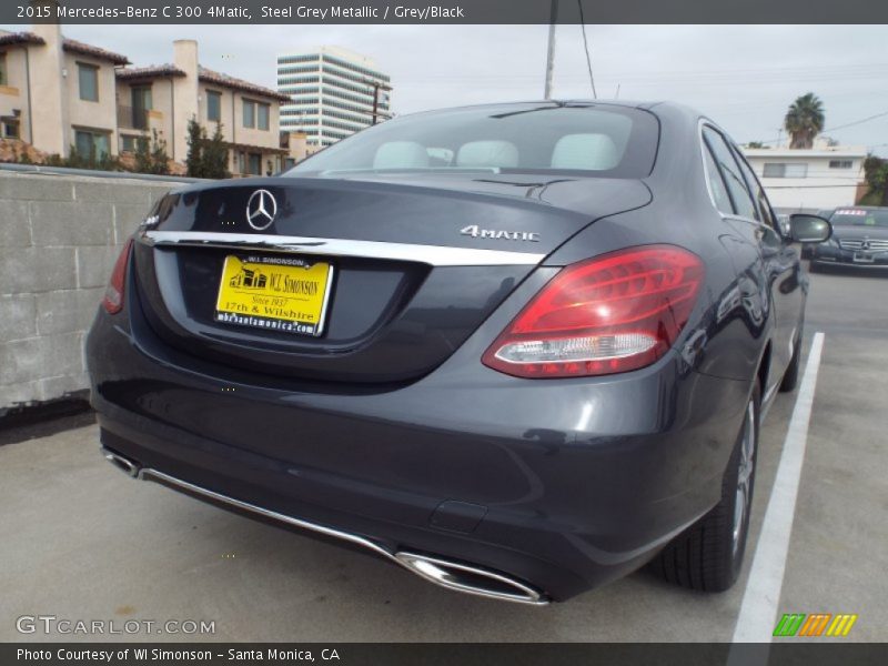 Steel Grey Metallic / Grey/Black 2015 Mercedes-Benz C 300 4Matic