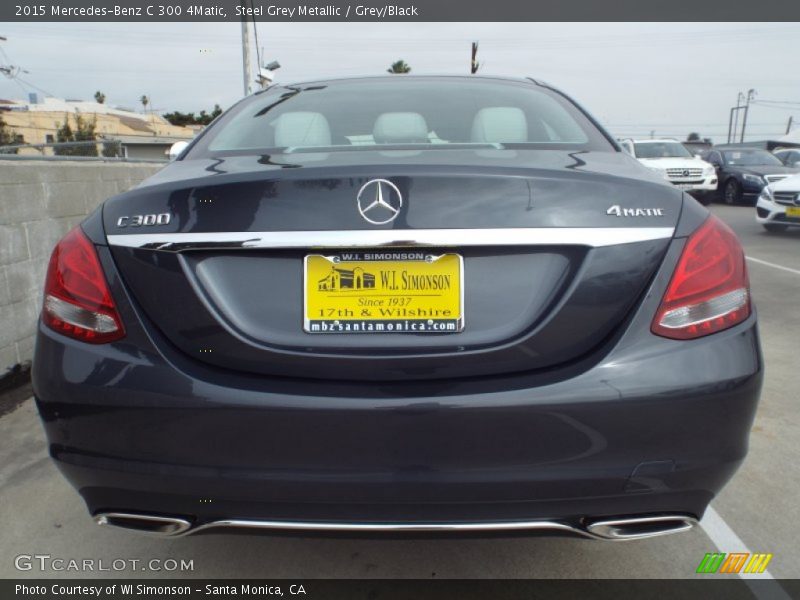 Steel Grey Metallic / Grey/Black 2015 Mercedes-Benz C 300 4Matic