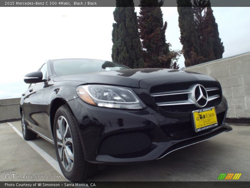 Black / Black 2015 Mercedes-Benz C 300 4Matic