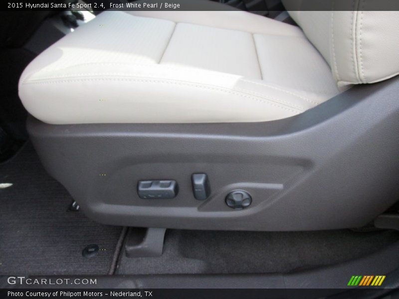 Frost White Pearl / Beige 2015 Hyundai Santa Fe Sport 2.4