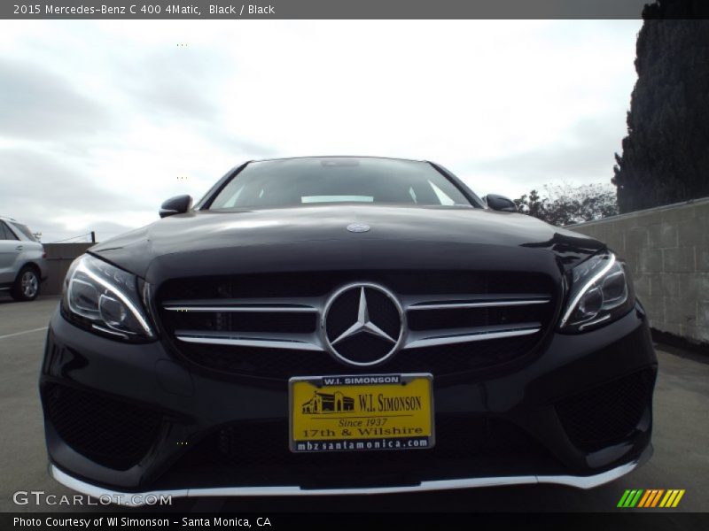 Black / Black 2015 Mercedes-Benz C 400 4Matic