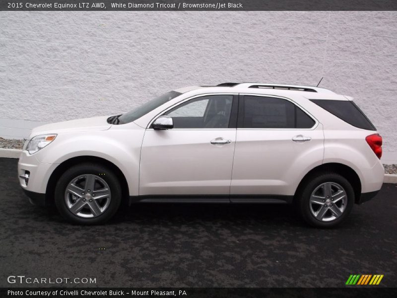 White Diamond Tricoat / Brownstone/Jet Black 2015 Chevrolet Equinox LTZ AWD
