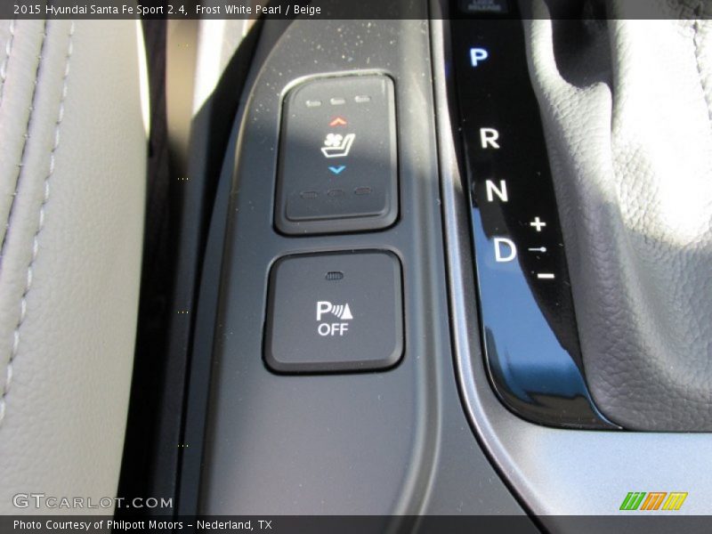 Frost White Pearl / Beige 2015 Hyundai Santa Fe Sport 2.4