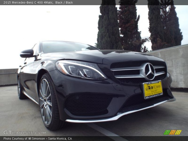 Black / Black 2015 Mercedes-Benz C 400 4Matic