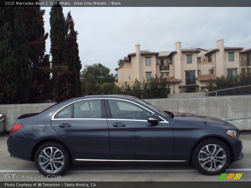 Steel Grey Metallic / Black 2015 Mercedes-Benz C 300 4Matic