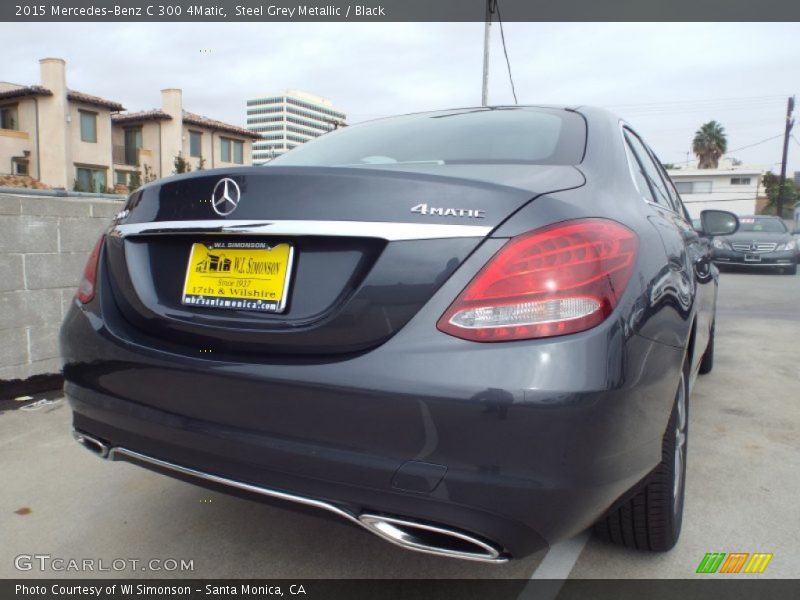 Steel Grey Metallic / Black 2015 Mercedes-Benz C 300 4Matic