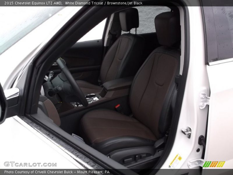 White Diamond Tricoat / Brownstone/Jet Black 2015 Chevrolet Equinox LTZ AWD