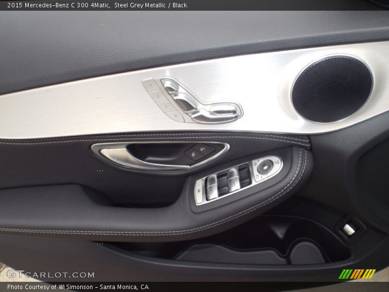 Steel Grey Metallic / Black 2015 Mercedes-Benz C 300 4Matic