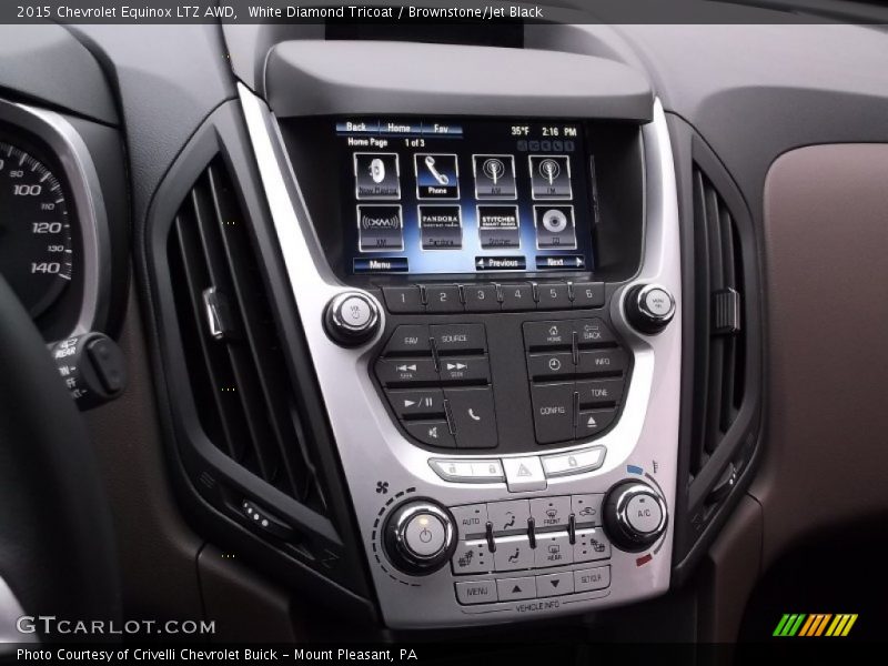 White Diamond Tricoat / Brownstone/Jet Black 2015 Chevrolet Equinox LTZ AWD