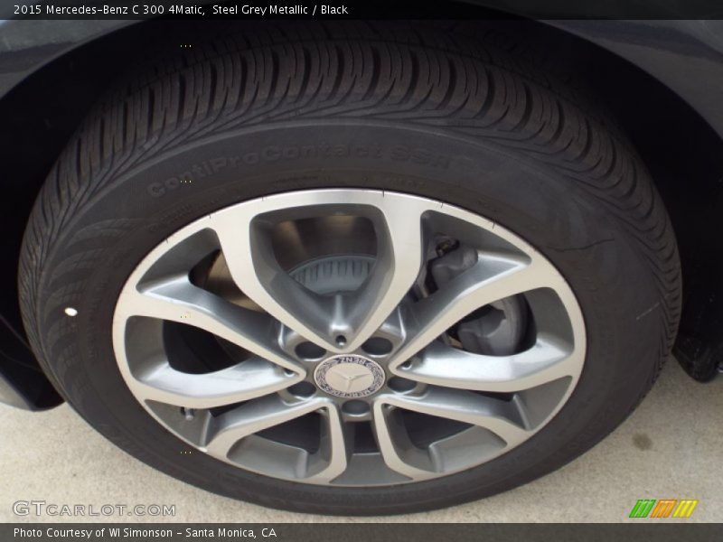 Steel Grey Metallic / Black 2015 Mercedes-Benz C 300 4Matic