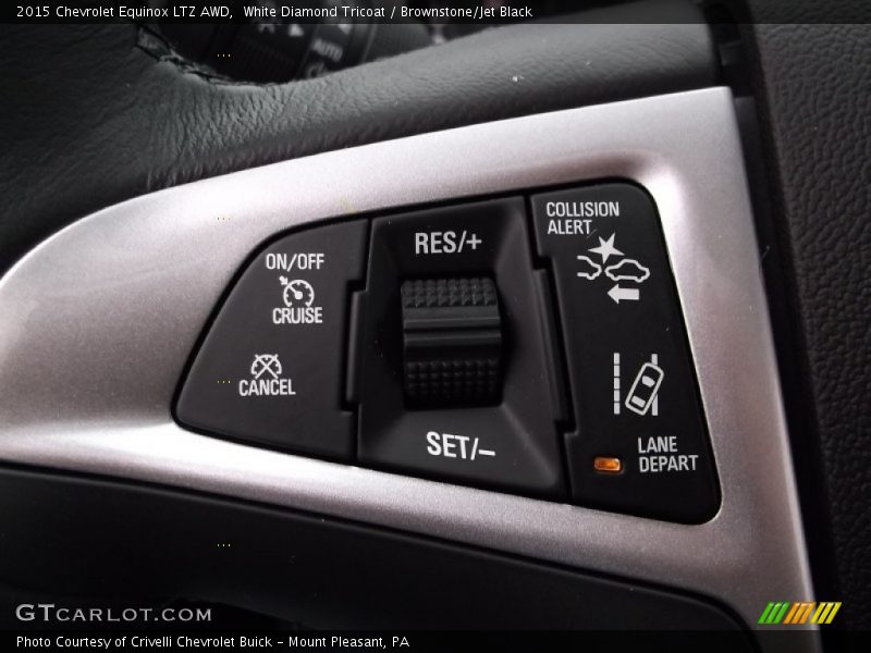 White Diamond Tricoat / Brownstone/Jet Black 2015 Chevrolet Equinox LTZ AWD
