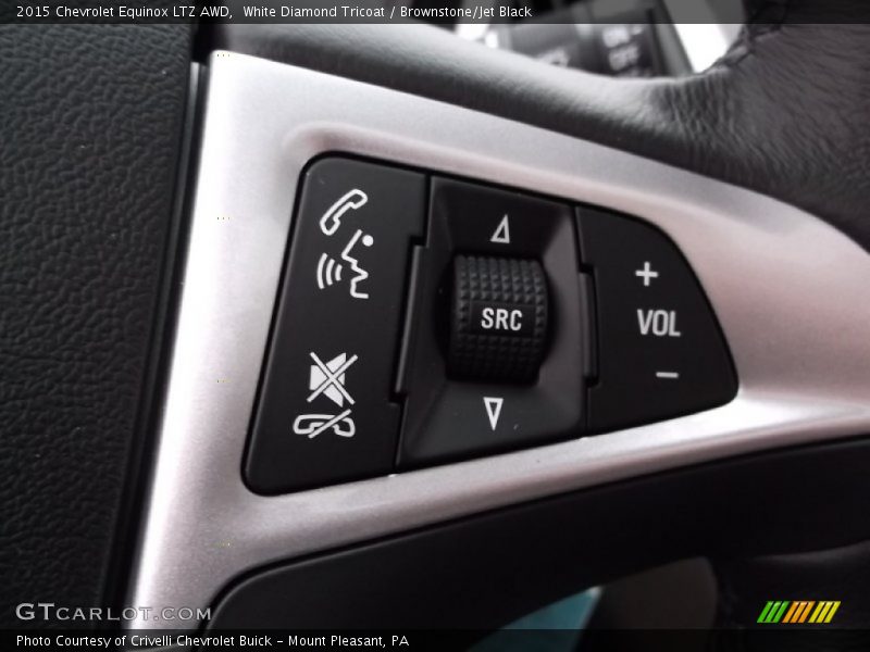 White Diamond Tricoat / Brownstone/Jet Black 2015 Chevrolet Equinox LTZ AWD