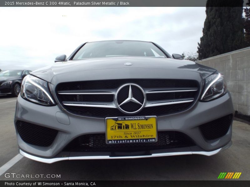 Paladium Silver Metallic / Black 2015 Mercedes-Benz C 300 4Matic
