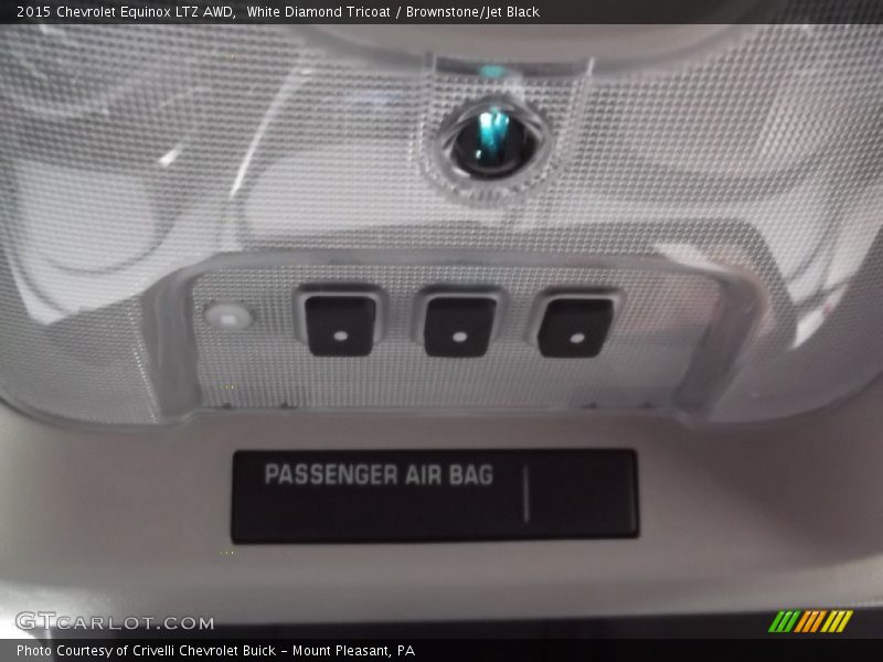 White Diamond Tricoat / Brownstone/Jet Black 2015 Chevrolet Equinox LTZ AWD