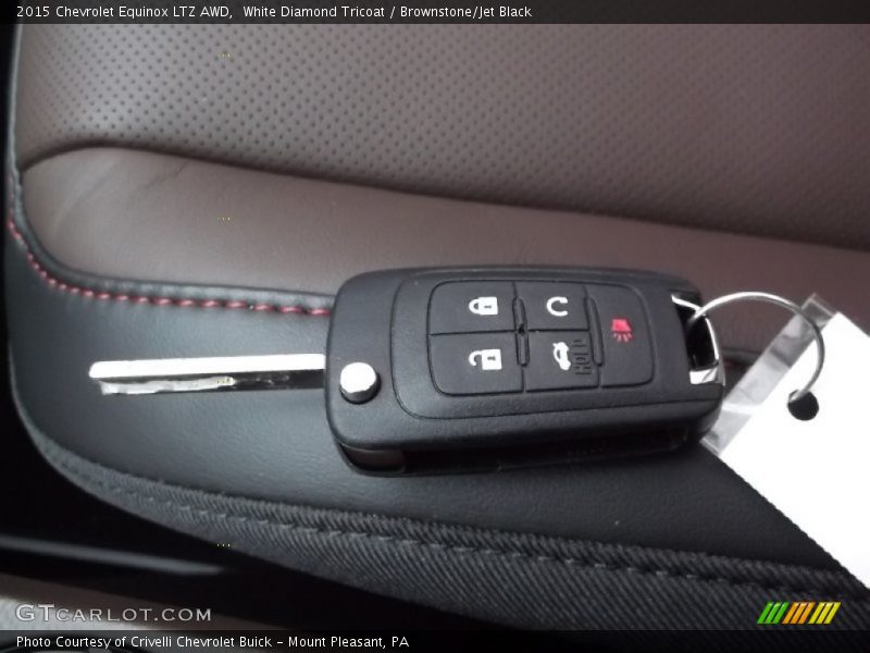 White Diamond Tricoat / Brownstone/Jet Black 2015 Chevrolet Equinox LTZ AWD