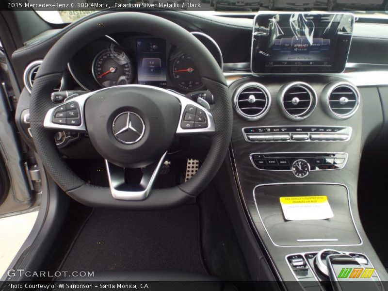 Paladium Silver Metallic / Black 2015 Mercedes-Benz C 300 4Matic