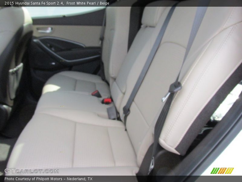 Frost White Pearl / Beige 2015 Hyundai Santa Fe Sport 2.4