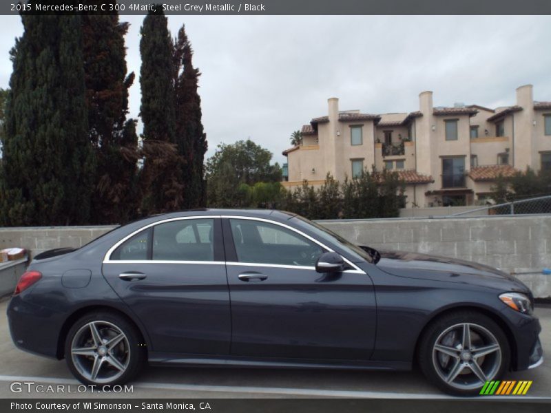 Steel Grey Metallic / Black 2015 Mercedes-Benz C 300 4Matic