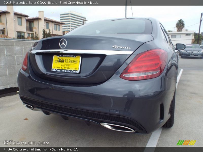 Steel Grey Metallic / Black 2015 Mercedes-Benz C 300 4Matic