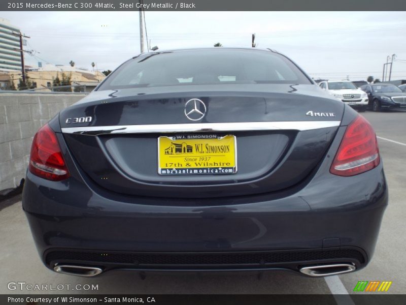 Steel Grey Metallic / Black 2015 Mercedes-Benz C 300 4Matic