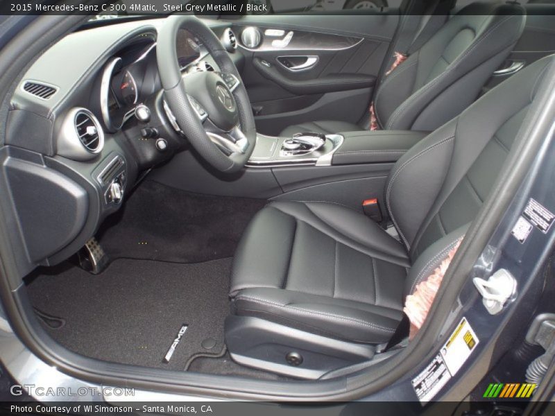 Steel Grey Metallic / Black 2015 Mercedes-Benz C 300 4Matic