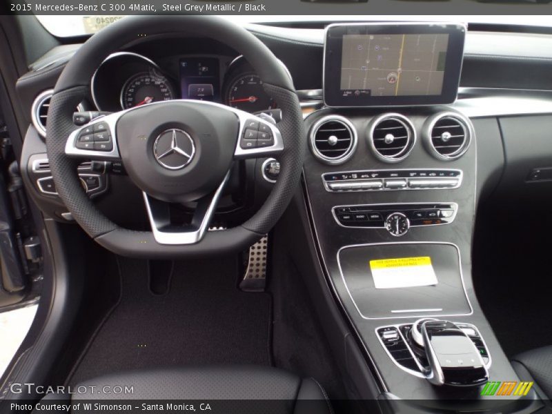 Steel Grey Metallic / Black 2015 Mercedes-Benz C 300 4Matic