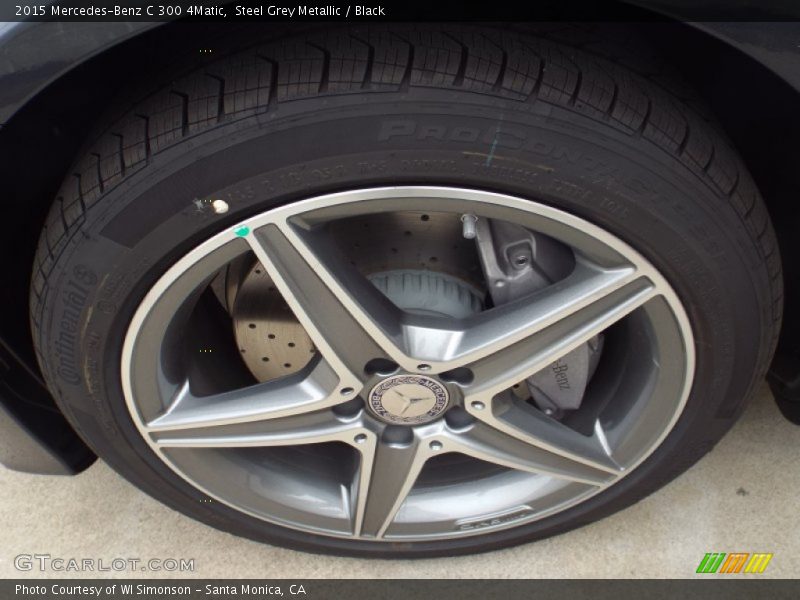Steel Grey Metallic / Black 2015 Mercedes-Benz C 300 4Matic