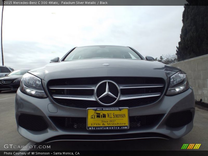 Paladium Silver Metallic / Black 2015 Mercedes-Benz C 300 4Matic