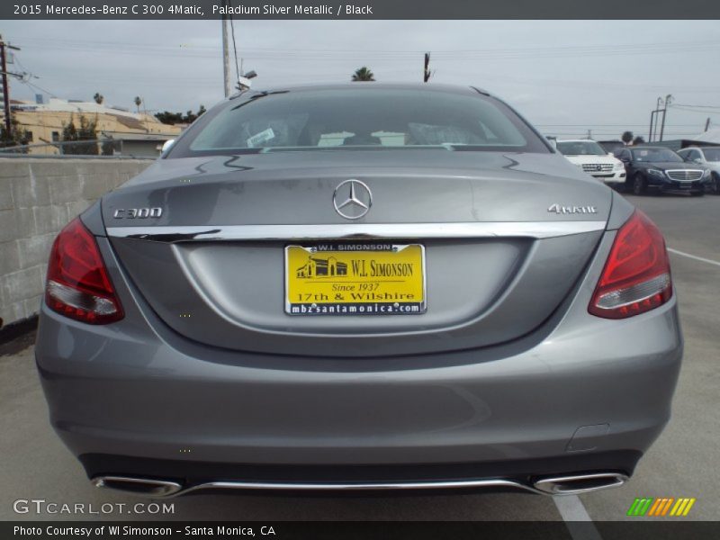 Paladium Silver Metallic / Black 2015 Mercedes-Benz C 300 4Matic