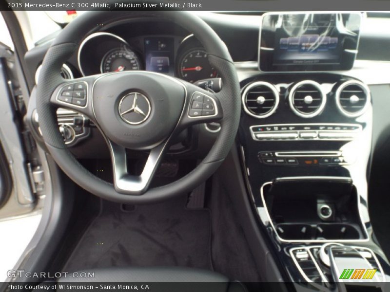 Paladium Silver Metallic / Black 2015 Mercedes-Benz C 300 4Matic