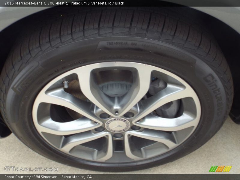Paladium Silver Metallic / Black 2015 Mercedes-Benz C 300 4Matic