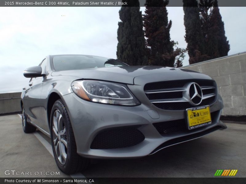 Paladium Silver Metallic / Black 2015 Mercedes-Benz C 300 4Matic