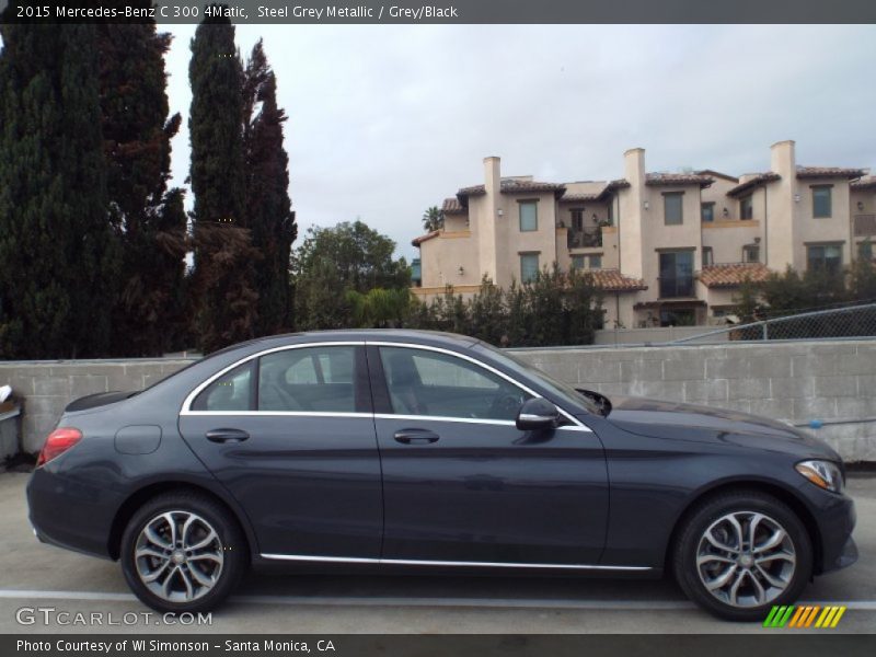 Steel Grey Metallic / Grey/Black 2015 Mercedes-Benz C 300 4Matic