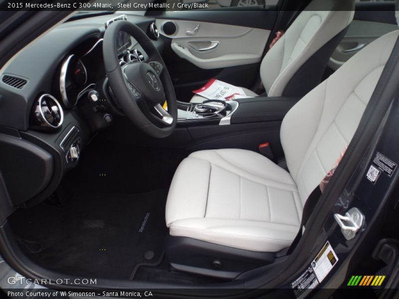 Steel Grey Metallic / Grey/Black 2015 Mercedes-Benz C 300 4Matic