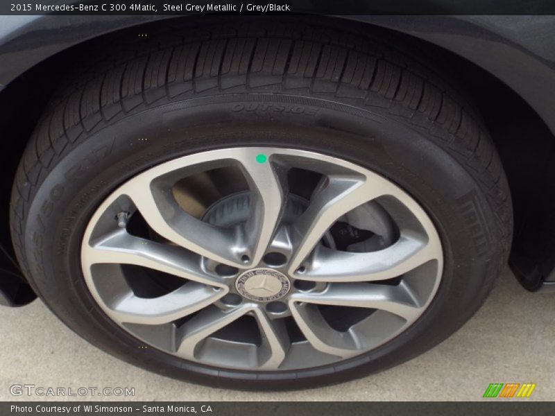 Steel Grey Metallic / Grey/Black 2015 Mercedes-Benz C 300 4Matic