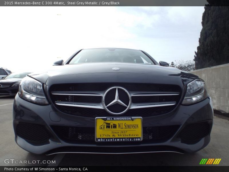 Steel Grey Metallic / Grey/Black 2015 Mercedes-Benz C 300 4Matic
