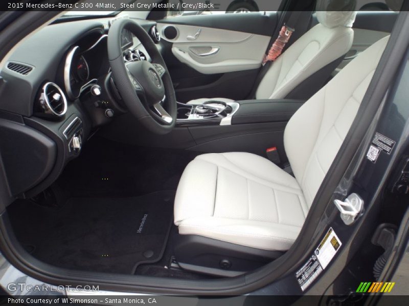 Steel Grey Metallic / Grey/Black 2015 Mercedes-Benz C 300 4Matic