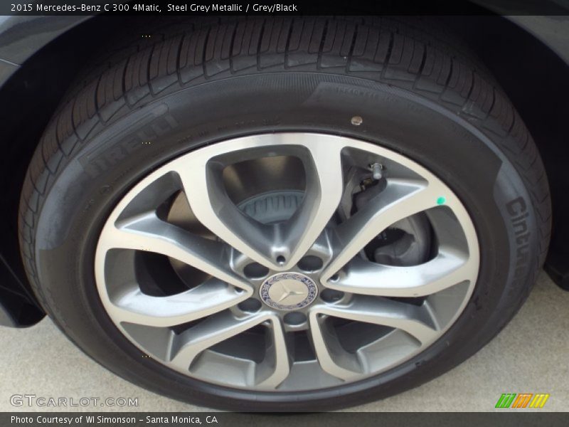 Steel Grey Metallic / Grey/Black 2015 Mercedes-Benz C 300 4Matic