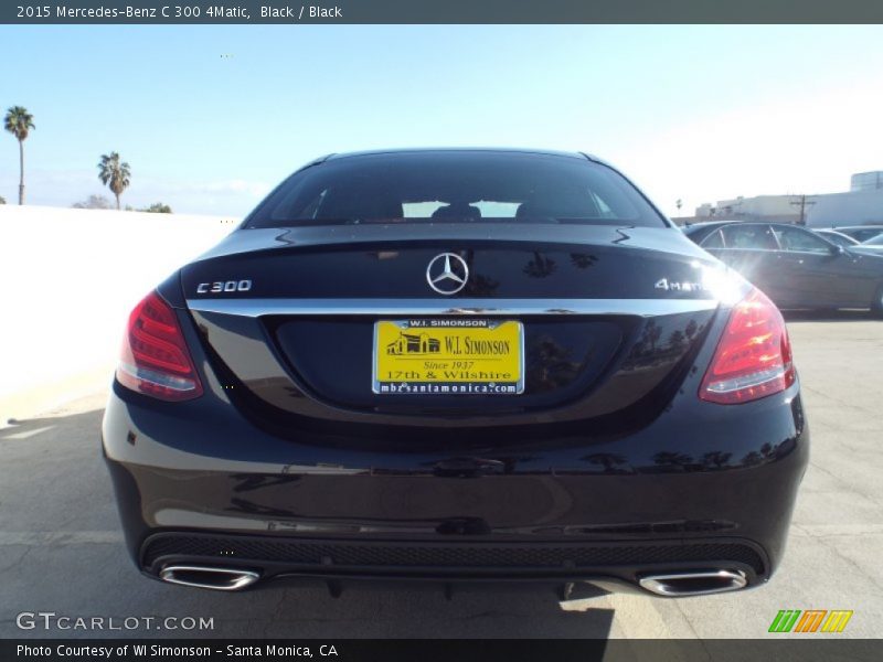 Black / Black 2015 Mercedes-Benz C 300 4Matic