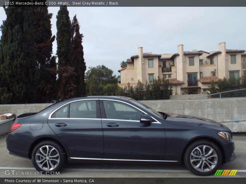 Steel Grey Metallic / Black 2015 Mercedes-Benz C 300 4Matic