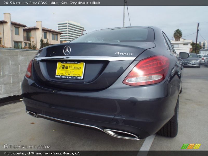Steel Grey Metallic / Black 2015 Mercedes-Benz C 300 4Matic