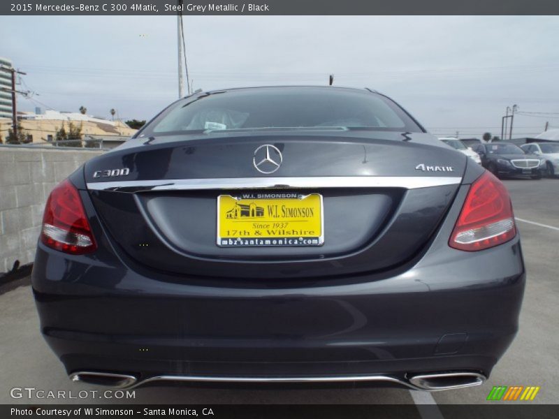 Steel Grey Metallic / Black 2015 Mercedes-Benz C 300 4Matic