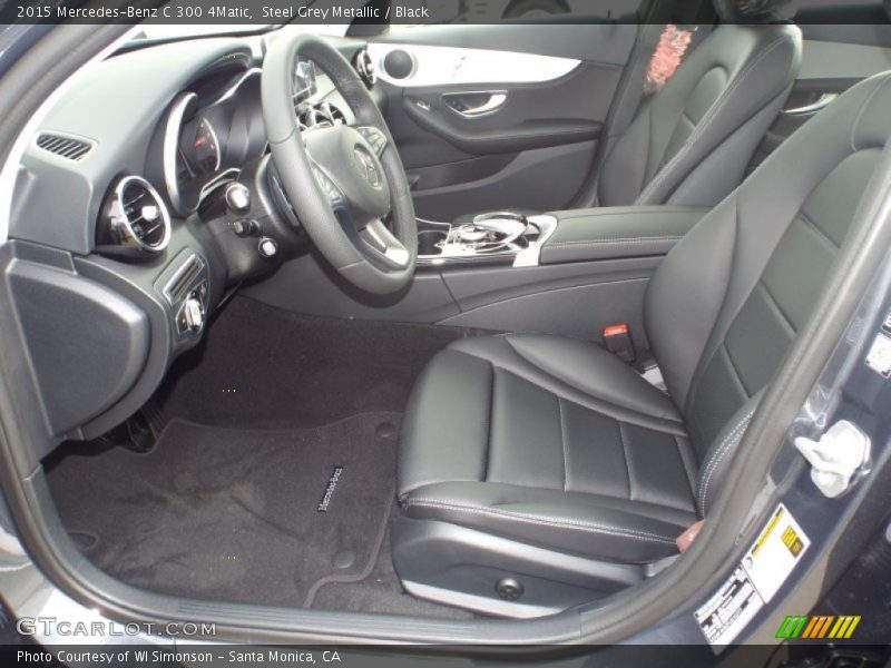 Steel Grey Metallic / Black 2015 Mercedes-Benz C 300 4Matic